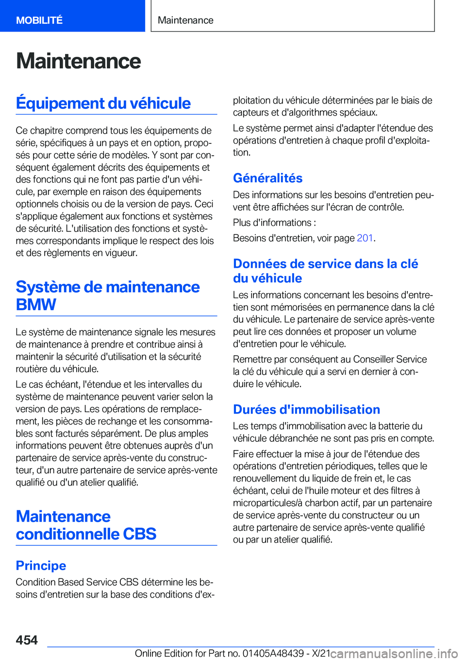 BMW X7 2022  Notices Demploi (in French) �M�a�i�n�t�e�n�a�n�c�e�