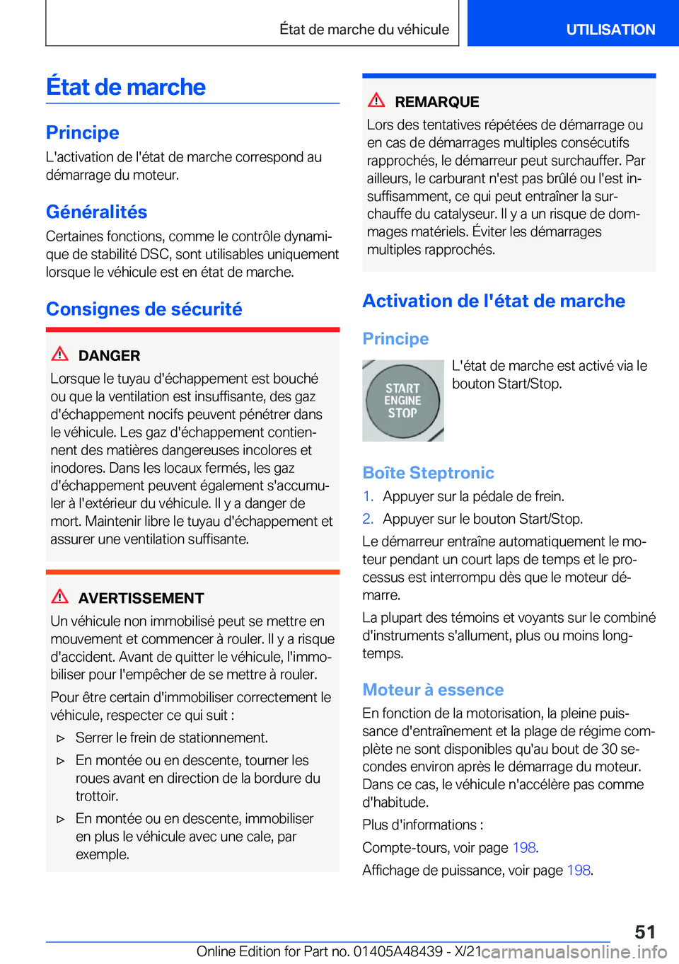 BMW X7 2022  Notices Demploi (in French) �