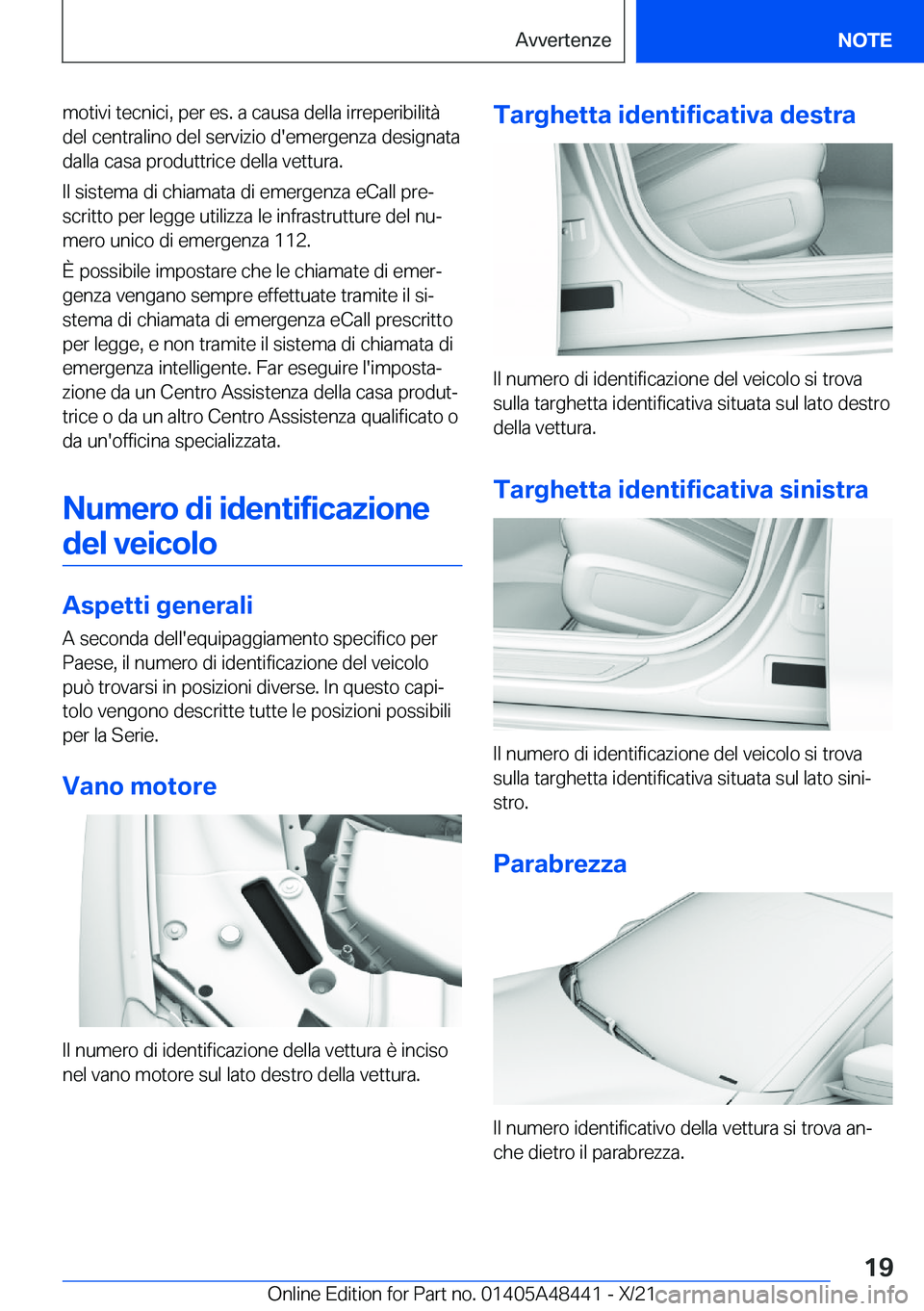 BMW X7 2022  Libretti Di Uso E manutenzione (in Italian) �m�o�t�i�v�i��t�e�c�n�i�c�i�,��p�e�r��e�s�.��a��c�a�u�s�a��d�e�l�l�a��i�r�r�e�p�e�r�i�b�i�l�i�t�