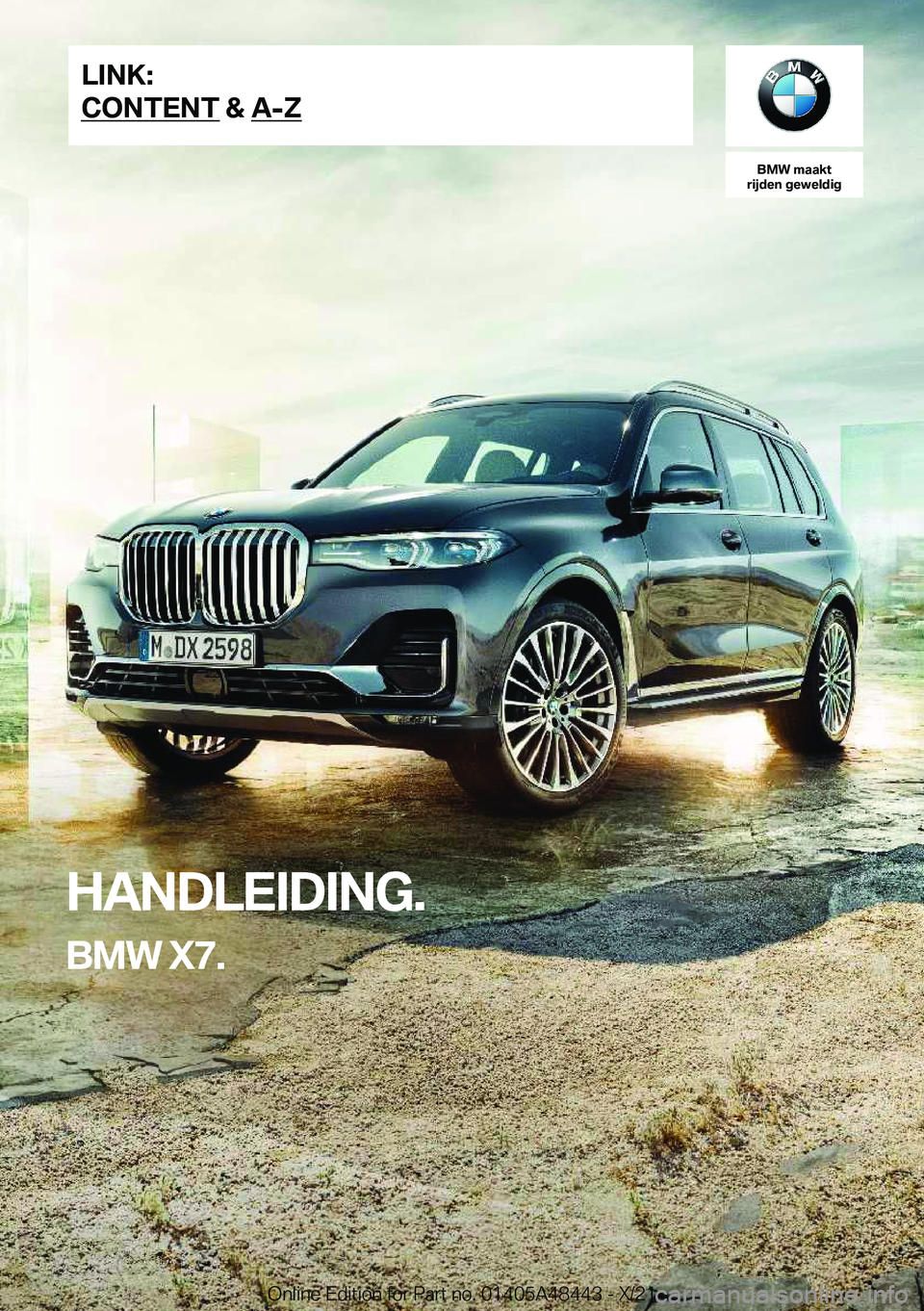 BMW X7 2022  Instructieboekjes (in Dutch) 