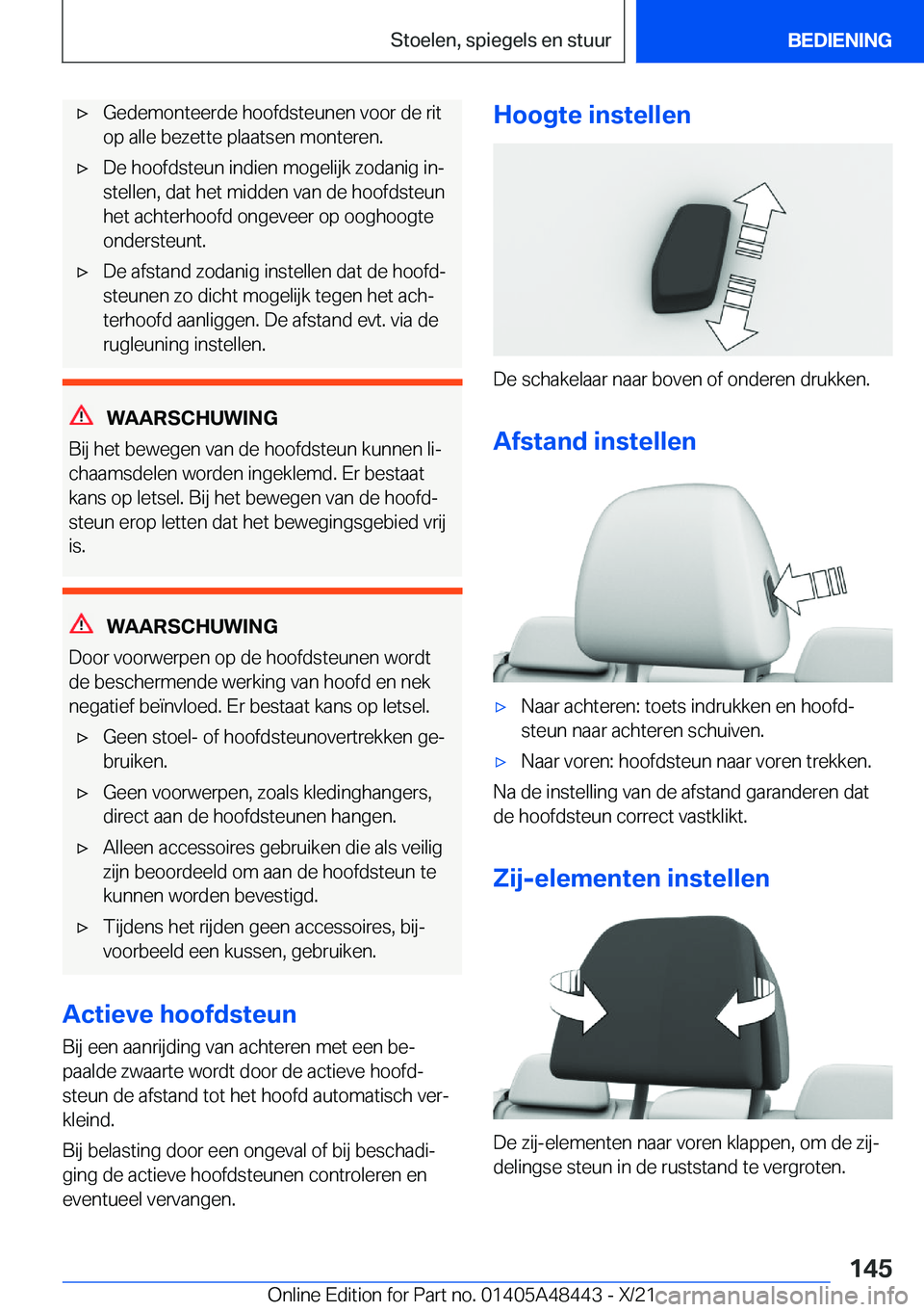 BMW X7 2022  Instructieboekjes (in Dutch) 'x�G�e�d�e�m�o�n�t�e�e�r�d�e��h�o�o�f�d�s�t�e�u�n�e�n��v�o�o�r��d�e��r�i�t�o�p��a�l�l�e��b�e�z�e�t�t�e��p�l�a�a�t�s�e�n��m�o�n�t�e�r�e�n�.'x�D�e��h�o�o�f�d�s�t�e�u�n��i�n�d�i�e�n��m