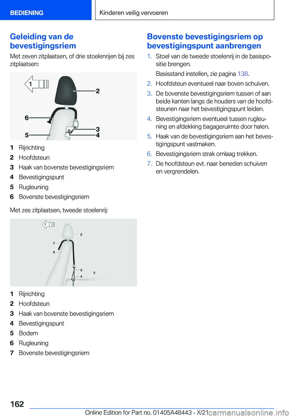 BMW X7 2022  Instructieboekjes (in Dutch) �G�e�l�e�i�d�i�n�g��v�a�n��d�e
�b�e�v�e�s�t�i�g�i�n�g�s�r�i�e�m
�M�e�t��z�e�v�e�n��z�i�t�p�l�a�a�t�s�e�n�,��o�f��d�r�i�e��s�t�o�e�l�e�n�r�i�j�e�n��b�i�j��z�e�s�z�i�t�p�l�a�a�t�s�e�n�:�1�R�i�j