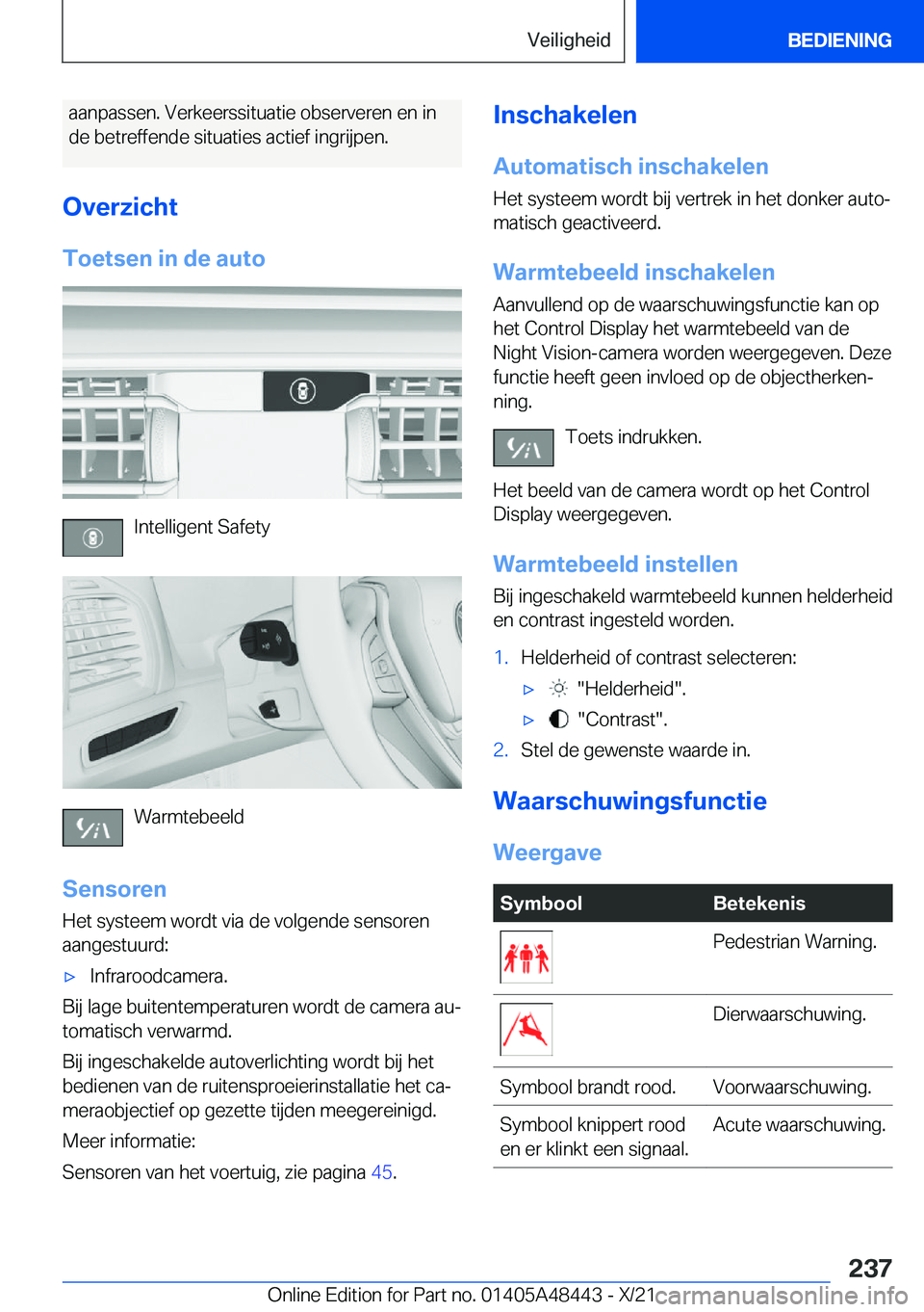 BMW X7 2022  Instructieboekjes (in Dutch) �a�a�n�p�a�s�s�e�n�.��V�e�r�k�e�e�r�s�s�i�t�u�a�t�i�e��o�b�s�e�r�v�e�r�e�n��e�n��i�n�d�e��b�e�t�r�e�f�f�e�n�d�e��s�i�t�u�a�t�i�e�s��a�c�t�i�e�f��i�n�g�r�i�j�p�e�n�.
�O�v�e�r�z�i�c�h�t �T�o�e�t