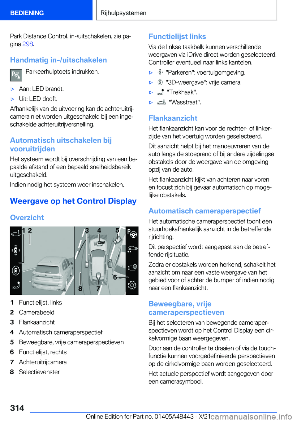 BMW X7 2022  Instructieboekjes (in Dutch) �P�a�r�k��D�i�s�t�a�n�c�e��C�o�n�t�r�o�l�,��i�n�-�/�u�i�t�s�c�h�a�k�e�l�e�n�,��z�i�e��p�aj�g�i�n�a� �2�9�8�.
�H�a�n�d�m�a�t�i�g��i�n�-�/�u�i�t�s�c�h�a�k�e�l�e�n �P�a�r�k�e�e�r�h�u�l�p�t�o�e�t�