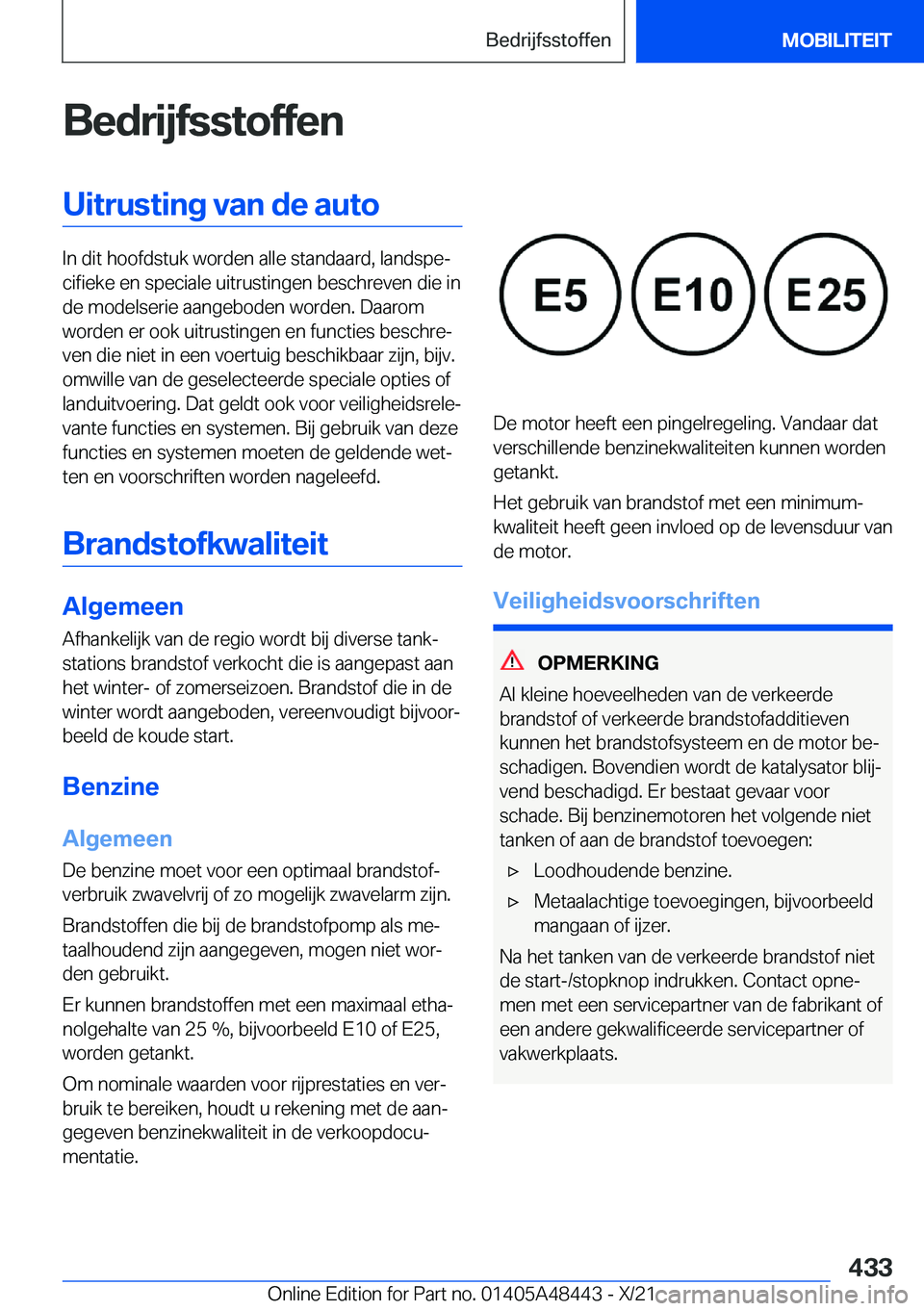 BMW X7 2022  Instructieboekjes (in Dutch) �B�e�d�r�i�j�f�s�s�t�o�f�f�e�n�U�i�t�r�u�s�t�i�n�g��v�a�n��d�e��a�u�t�o
�I�n��d�i�t��h�o�o�f�d�s�t�u�k��w�o�r�d�e�n��a�l�l�e��s�t�a�n�d�a�a�r�d�,��l�a�n�d�s�p�ej�c�i�f�i�e�k�e��e�n��s�p�e�