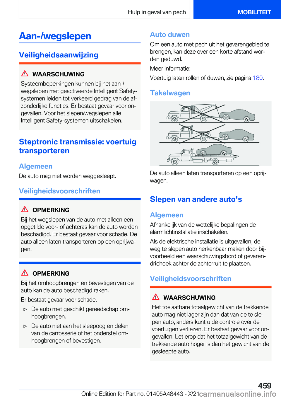 BMW X7 2022  Instructieboekjes (in Dutch) �A�a�n�-�/�w�e�g�s�l�e�p�e�n
�V�e�i�l�i�g�h�e�i�d�s�a�a�n�w�i�j�z�i�n�g
�W�A�A�R�S�C�H�U�W�I�N�G
�S�y�s�t�e�e�m�b�e�p�e�r�k�i�n�g�e�n��k�u�n�n�e�n��b�i�j��h�e�t��a�a�n�-�/
�w�e�g�s�l�e�p�e�n��m�e