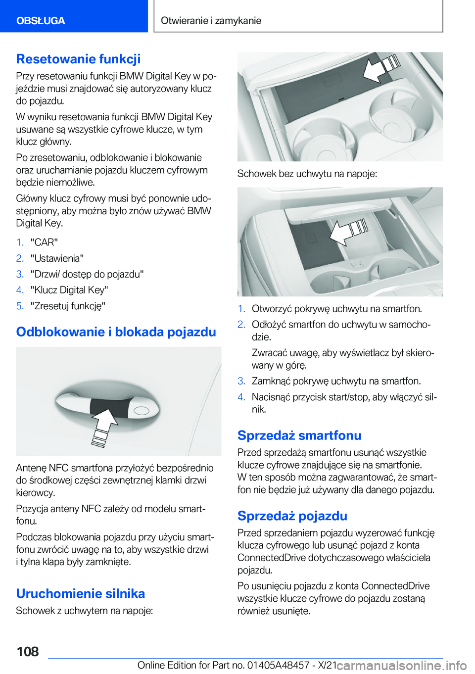 BMW X7 2022  Instrukcja obsługi (in Polish) �R�e�s�e�t�o�w�a�n�i�e��f�u�n�k�c�j�i�P�r�z�y��r�e�s�e�t�o�w�a�n�i�u��f�u�n�k�c�j�i��B�M�W��D�i�g�i�t�a�l��K�e�y��w��p�oj�j�e7�d�z�i�e��m�u�s�i��z�n�a�j�d�o�w�a�