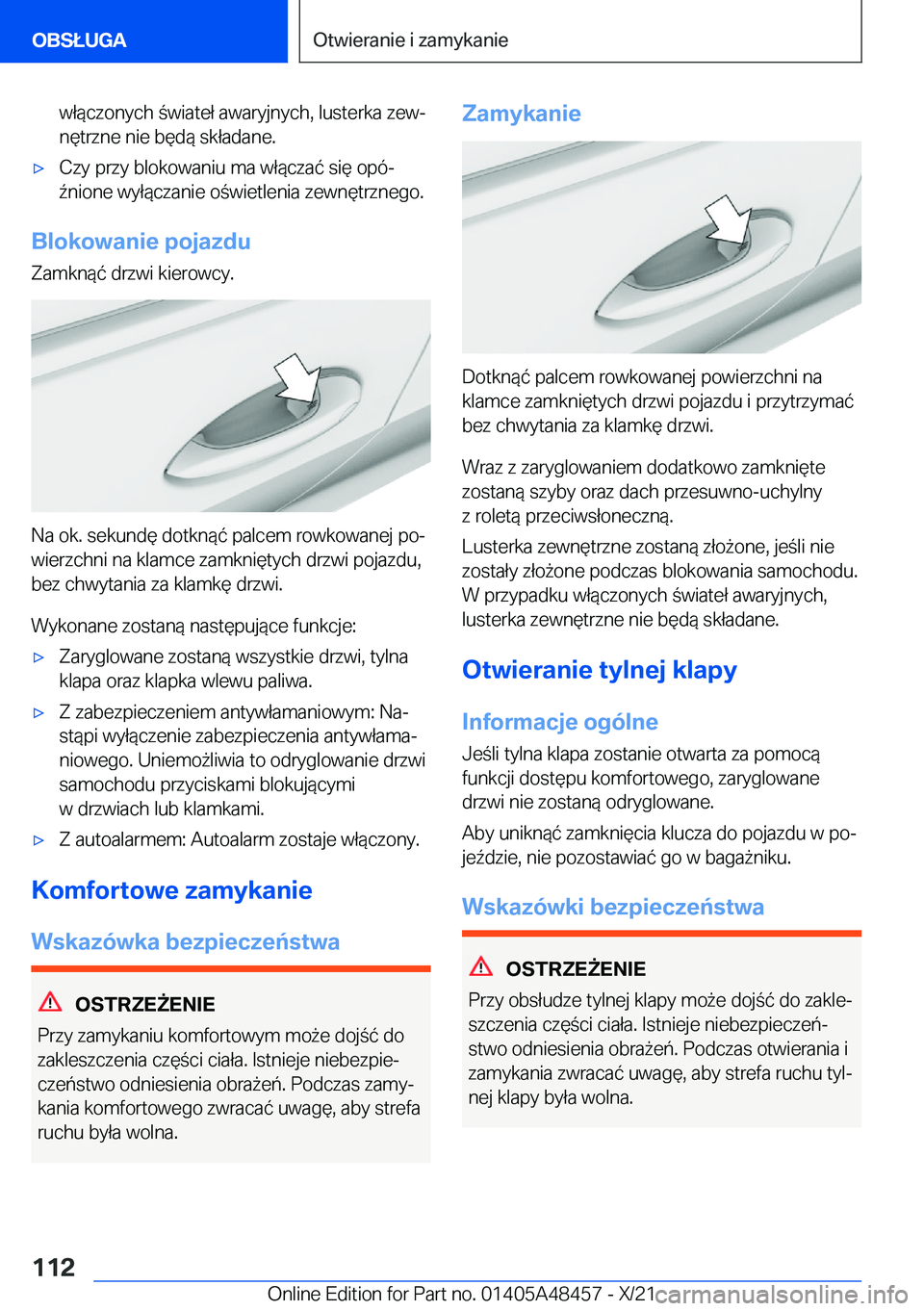 BMW X7 2022  Instrukcja obsługi (in Polish) �w�ł�
