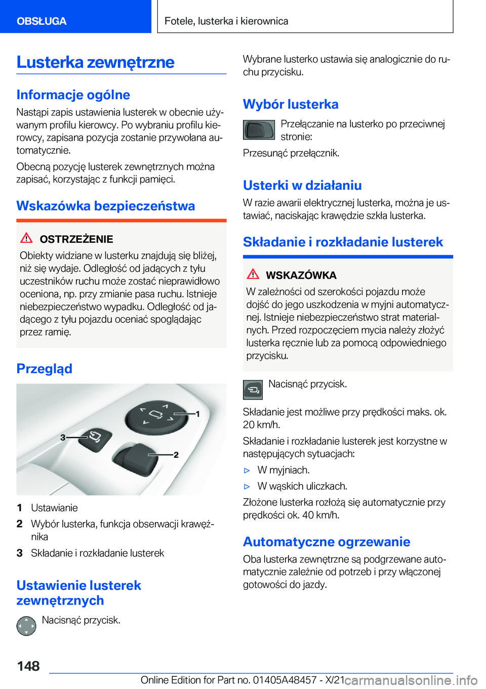 BMW X7 2022  Instrukcja obsługi (in Polish) �L�u�s�t�e�r�k�a��z�e�w�n�