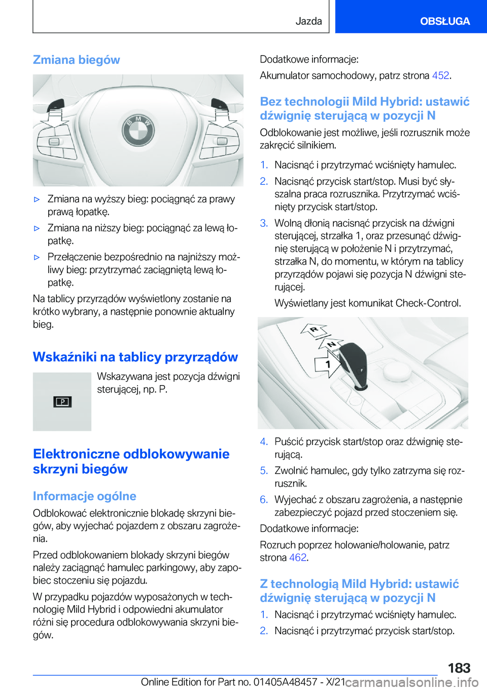BMW X7 2022  Instrukcja obsługi (in Polish) �Z�m�i�a�n�a��b�i�e�g�