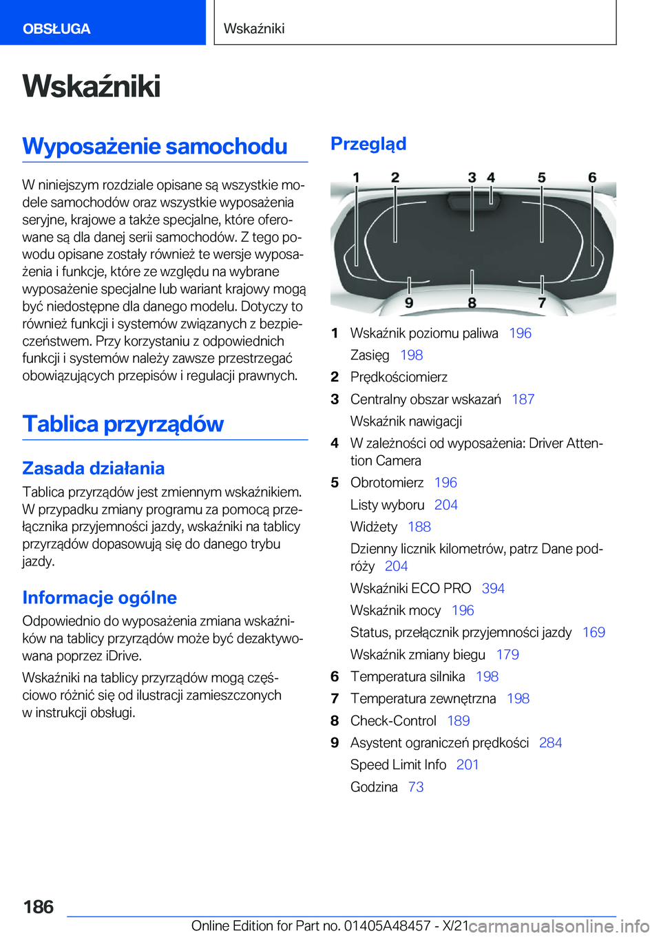 BMW X7 2022  Instrukcja obsługi (in Polish) �W�s�k�a7�n�i�k�i�W�y�p�o�s�a9�e�n�i�e��s�a�m�o�c�h�o�d�u
�W��n�i�n�i�e�j�s�z�y�m��r�o�z�d�z�i�a�l�e��o�p�i�s�a�n�e��s�
