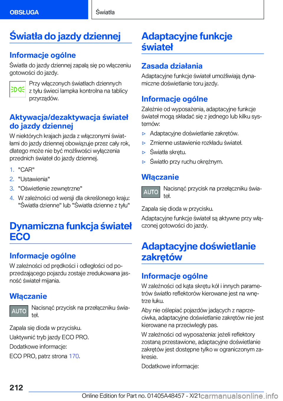 BMW X7 2022  Instrukcja obsługi (in Polish) �w�i�a�t�ł�a��d�o��j�a�z�d�y��d�z�i�e�n�n�e�j
�I�n�f�o�r�m�a�c�j�e��o�g�