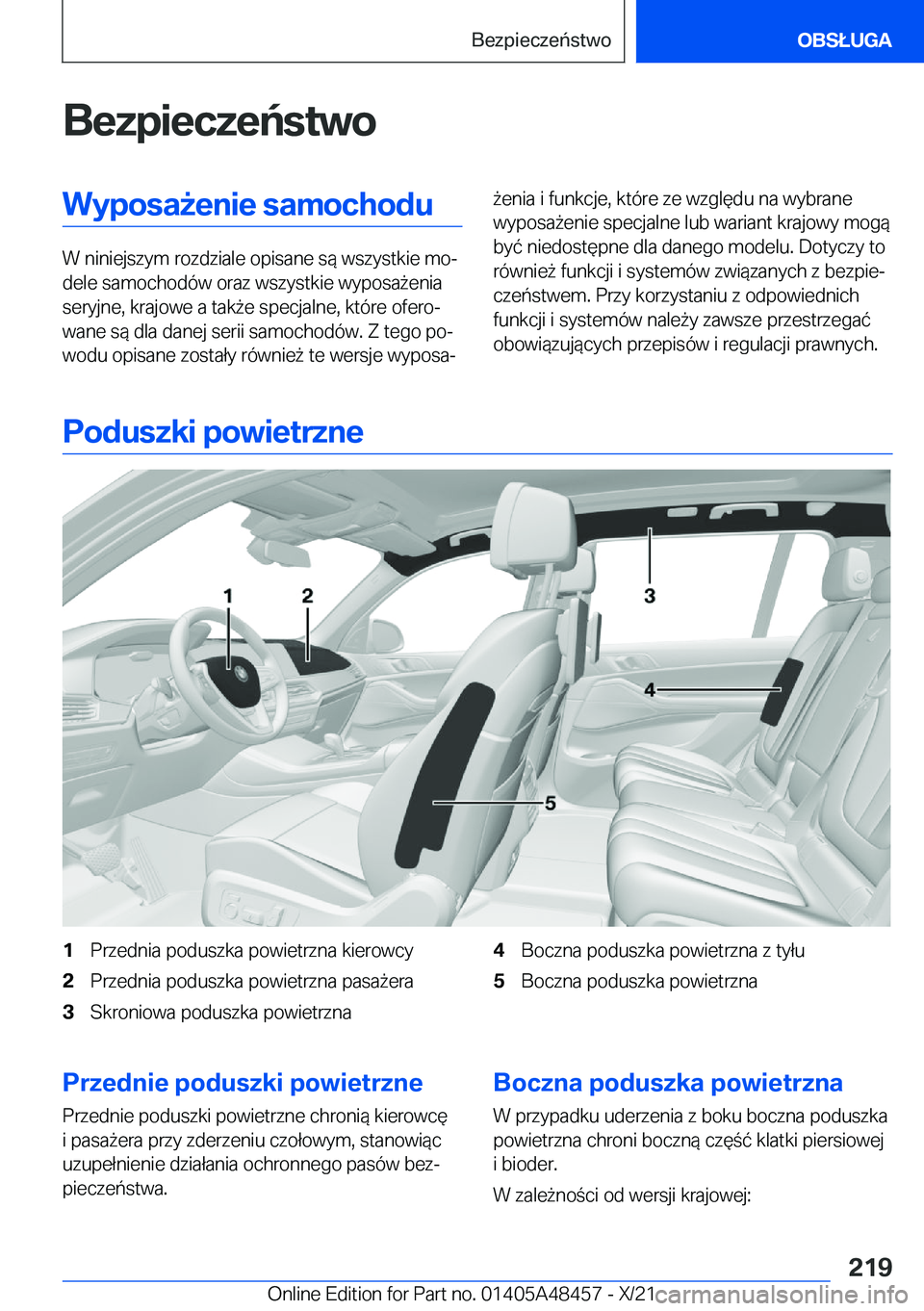 BMW X7 2022  Instrukcja obsługi (in Polish) �B�e�z�p�i�e�c�z�e�