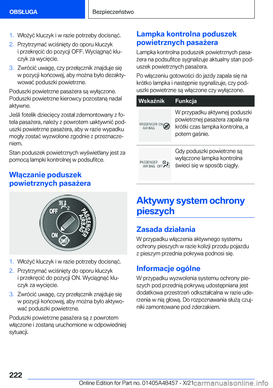 BMW X7 2022  Instrukcja obsługi (in Polish) �1�.�W�ł�o9�y�