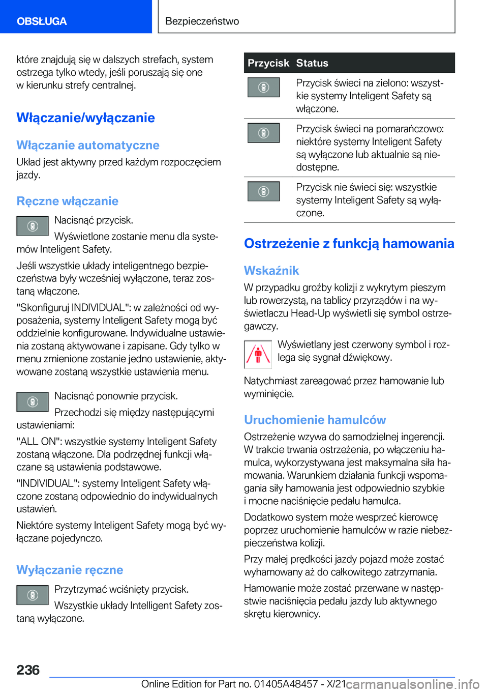 BMW X7 2022  Instrukcja obsługi (in Polish) �k�t�