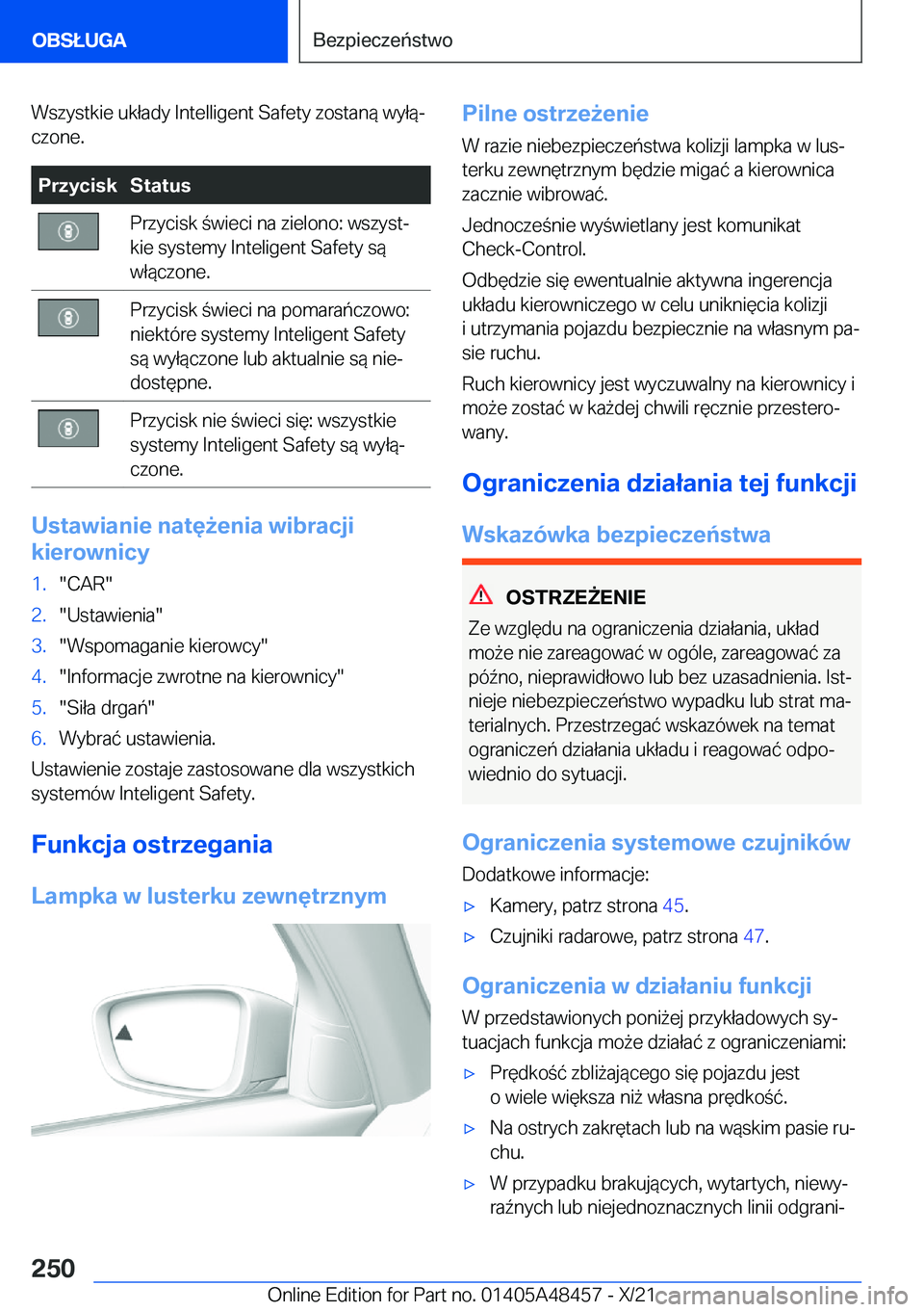 BMW X7 2022  Instrukcja obsługi (in Polish) �W�s�z�y�s�t�k�i�e��u�k�ł�a�d�y��I�n�t�e�l�l�i�g�e�n�t��S�a�f�e�t�y��z�o�s�t�a�n�
