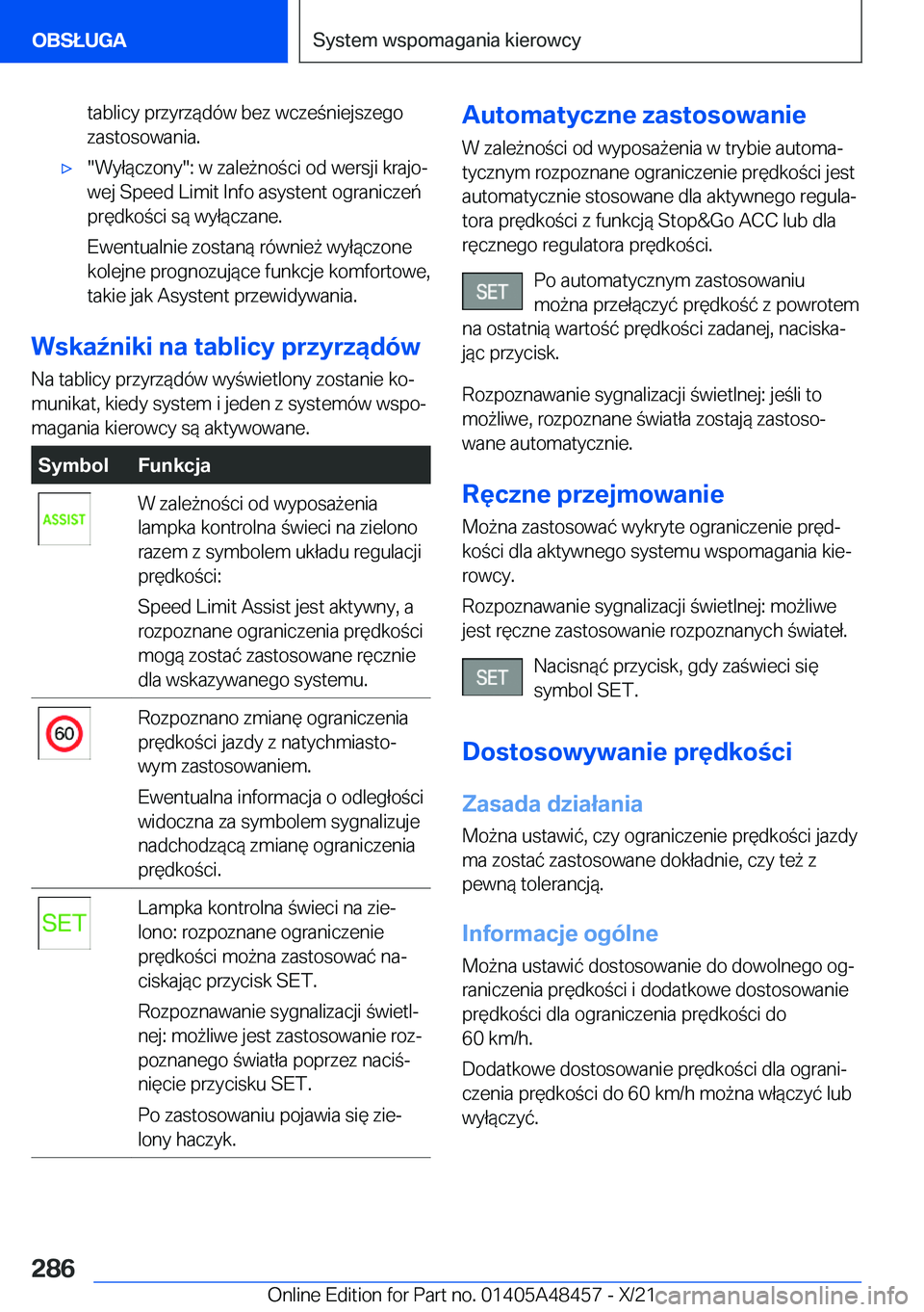 BMW X7 2022  Instrukcja obsługi (in Polish) �t�a�b�l�i�c�y��p�r�z�y�r�z�