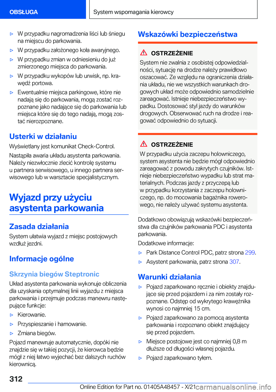 BMW X7 2022  Instrukcja obsługi (in Polish) 'x�W��p�r�z�y�p�a�d�k�u��n�a�g�r�o�m�a�d�z�e�n�i�a��l�i�c�i��l�u�b��n�i�e�g�u�n�a��m�i�e�j�s�c�u��d�o��p�a�r�k�o�w�a�n�i�a�.'x�W��p�r�z�y�p�a�d�k�u��z�a�ł�o9�o�n�e�g�o��k�o�ł