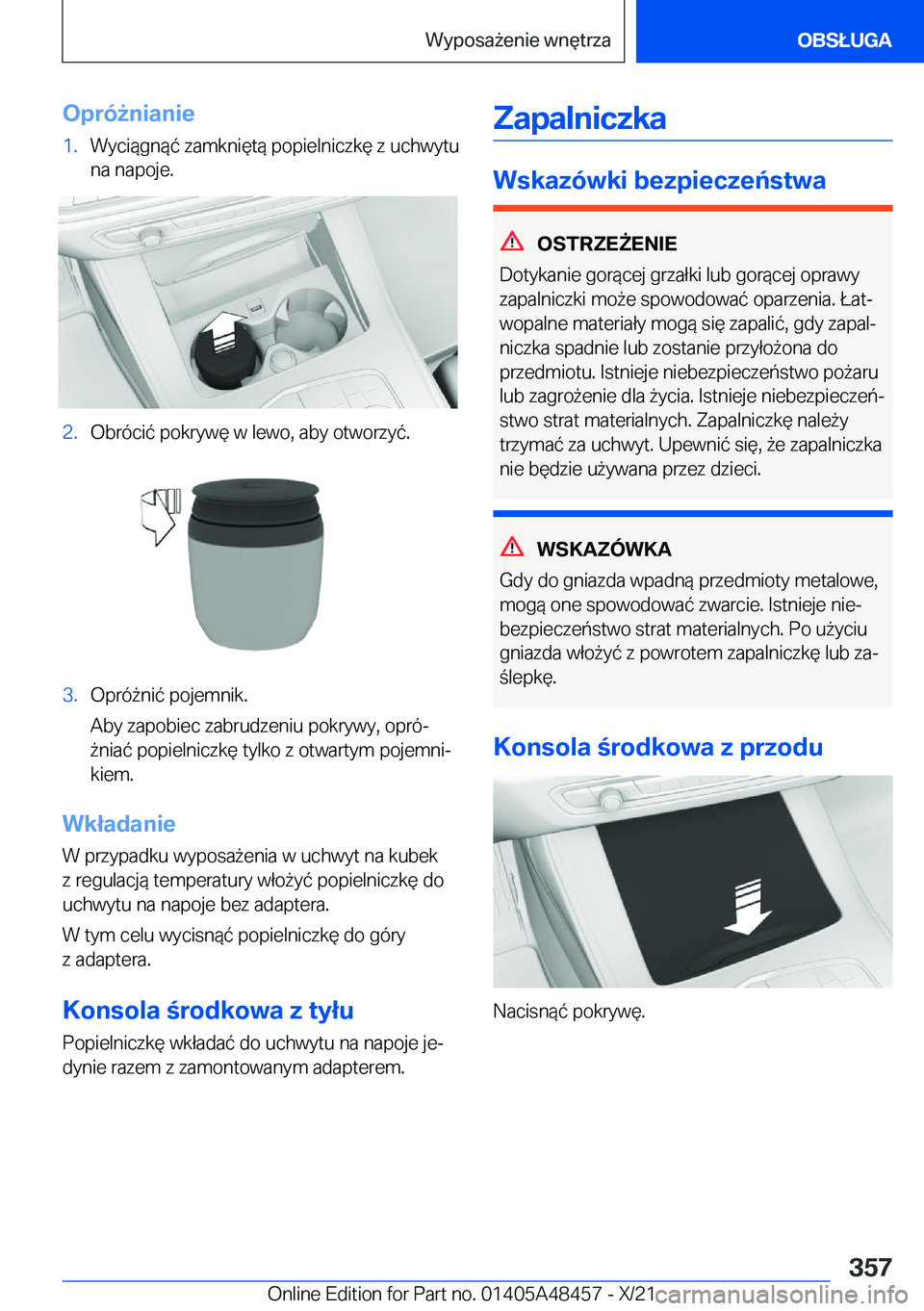 BMW X7 2022  Instrukcja obsługi (in Polish) �O�p�r�