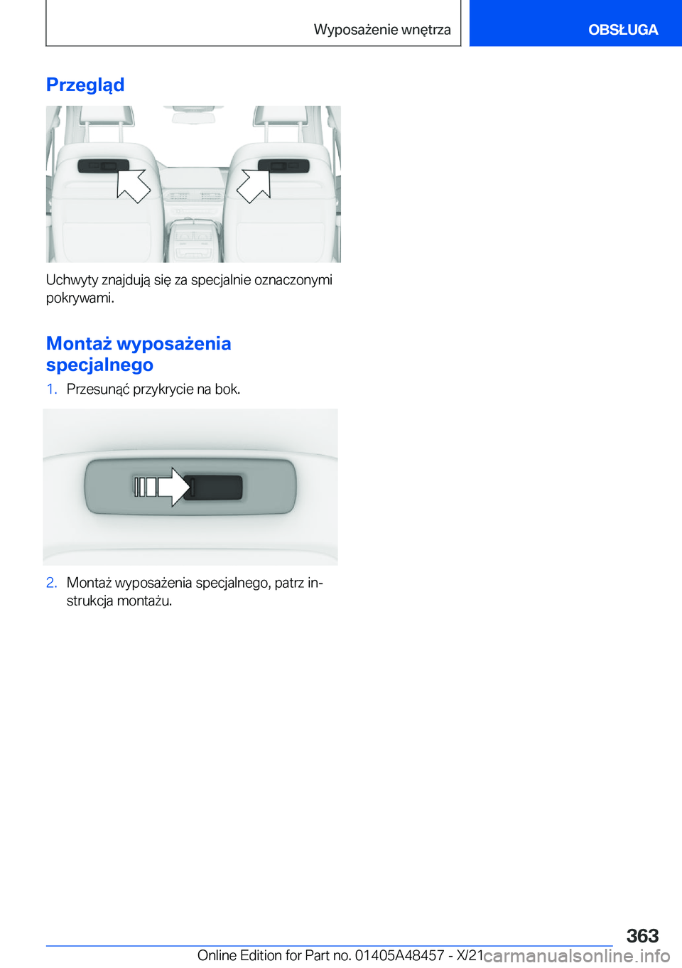 BMW X7 2022  Instrukcja obsługi (in Polish) �P�r�z�e�g�l�ą�d
�U�c�h�w�y�t�y��z�n�a�j�d�u�j�