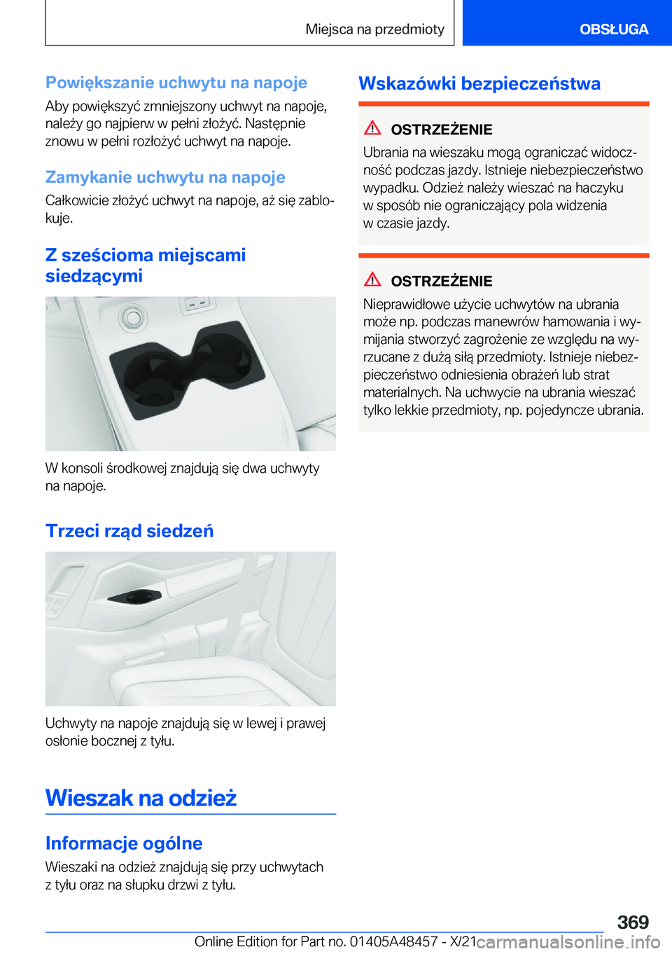 BMW X7 2022  Instrukcja obsługi (in Polish) �P�o�w�i�