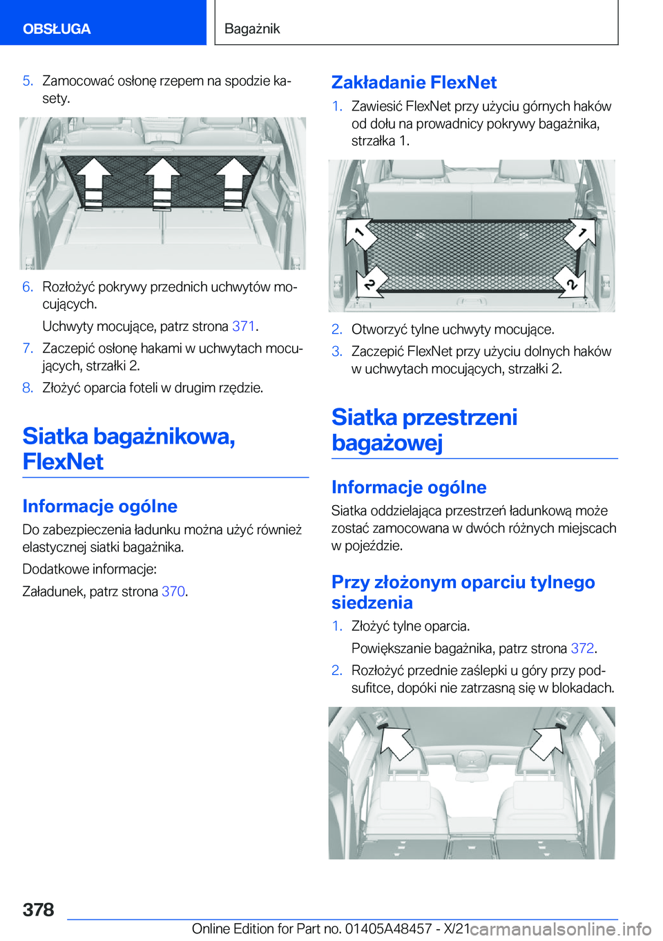 BMW X7 2022  Instrukcja obsługi (in Polish) �5�.�Z�a�m�o�c�o�w�a�