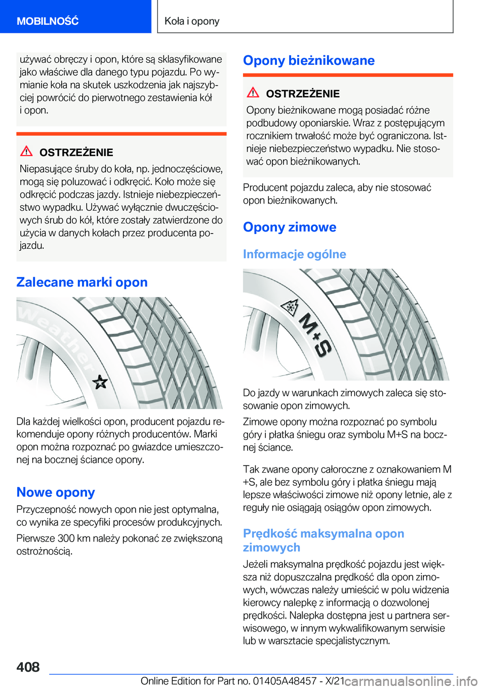 BMW X7 2022  Instrukcja obsługi (in Polish) �u9�y�w�a�