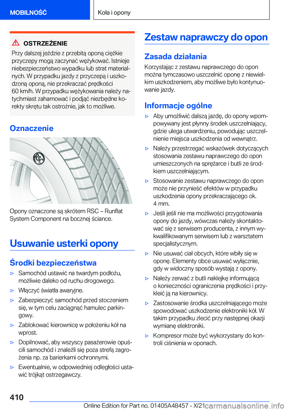 BMW X7 2022  Instrukcja obsługi (in Polish) �O�S�T�R�Z�E8�E�N�I�E
�P�r�z�y��d�a�l�s�z�e�j��j�e7�d�z�i�e��z��p�r�z�e�b�i�t�