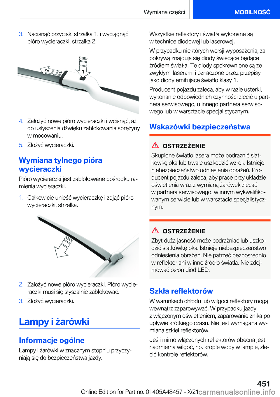 BMW X7 2022  Instrukcja obsługi (in Polish) �3�.�N�a�c�i�s�n�