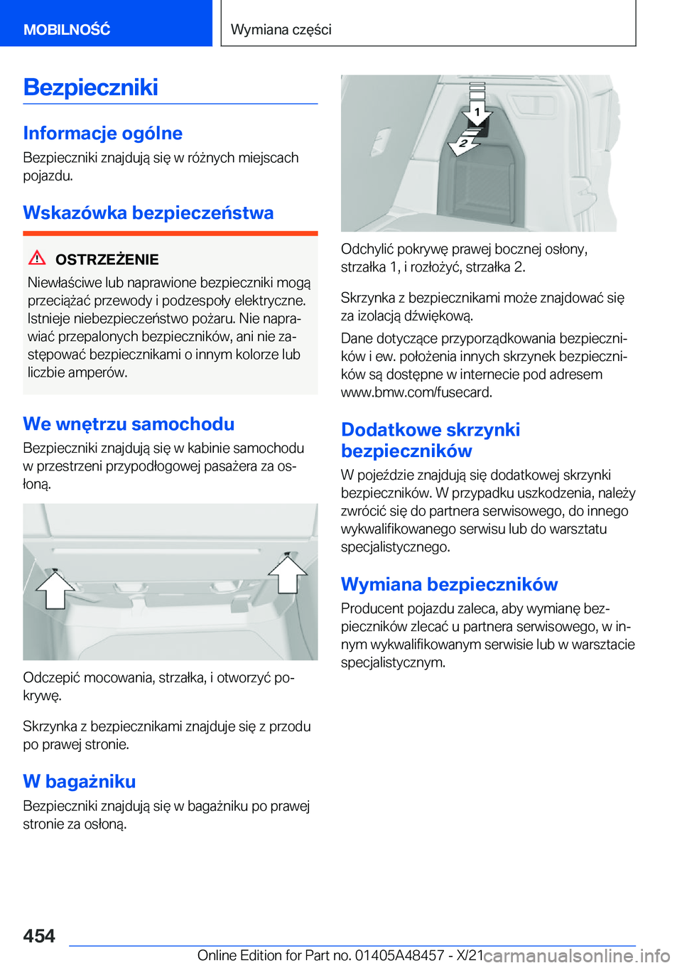 BMW X7 2022  Instrukcja obsługi (in Polish) �B�e�z�p�i�e�c�z�n�i�k�i
�I�n�f�o�r�m�a�c�j�e��o�g�