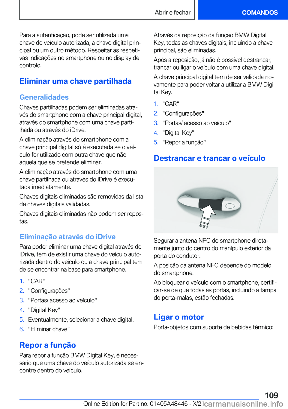 BMW X7 2022  Manual do condutor (in Portuguese) �P�a�r�a��a��a�u�t�e�n�t�i�c�a�