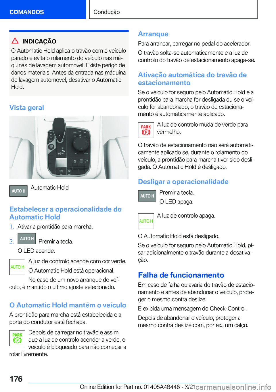 BMW X7 2022  Manual do condutor (in Portuguese) �I�N�D�I�C�A�