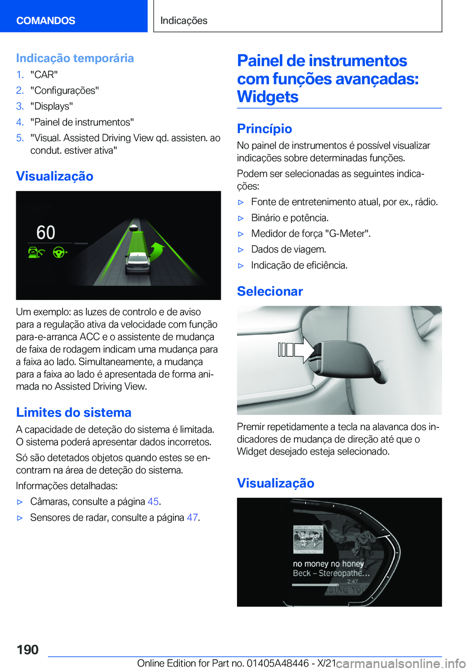 BMW X7 2022  Manual do condutor (in Portuguese) �I�n�d�i�c�a�