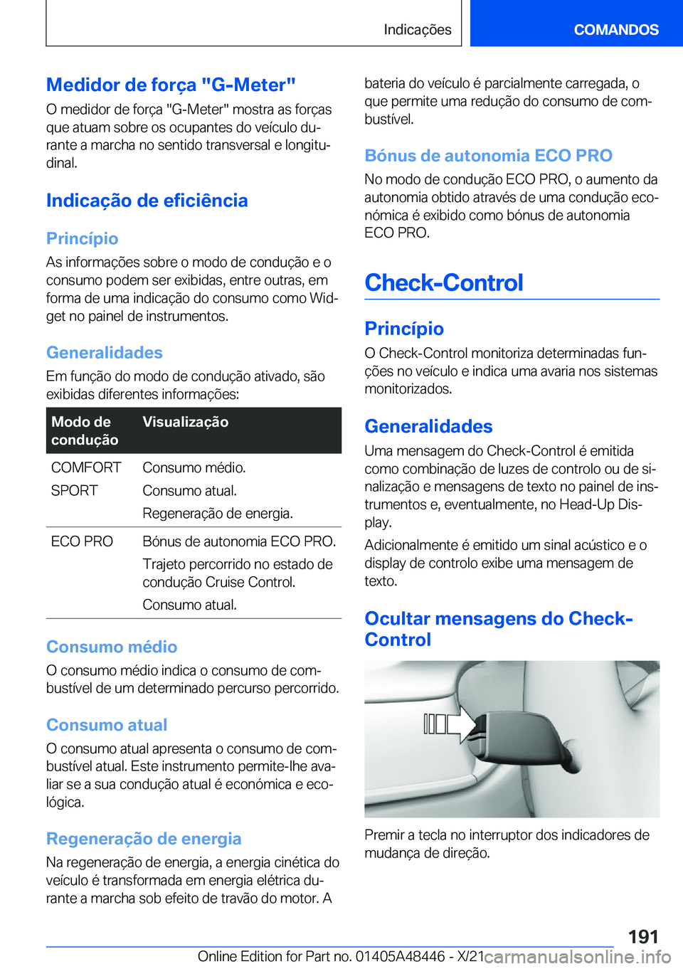 BMW X7 2022  Manual do condutor (in Portuguese) �M�e�d�i�d�o�r��d�e��f�o�r�