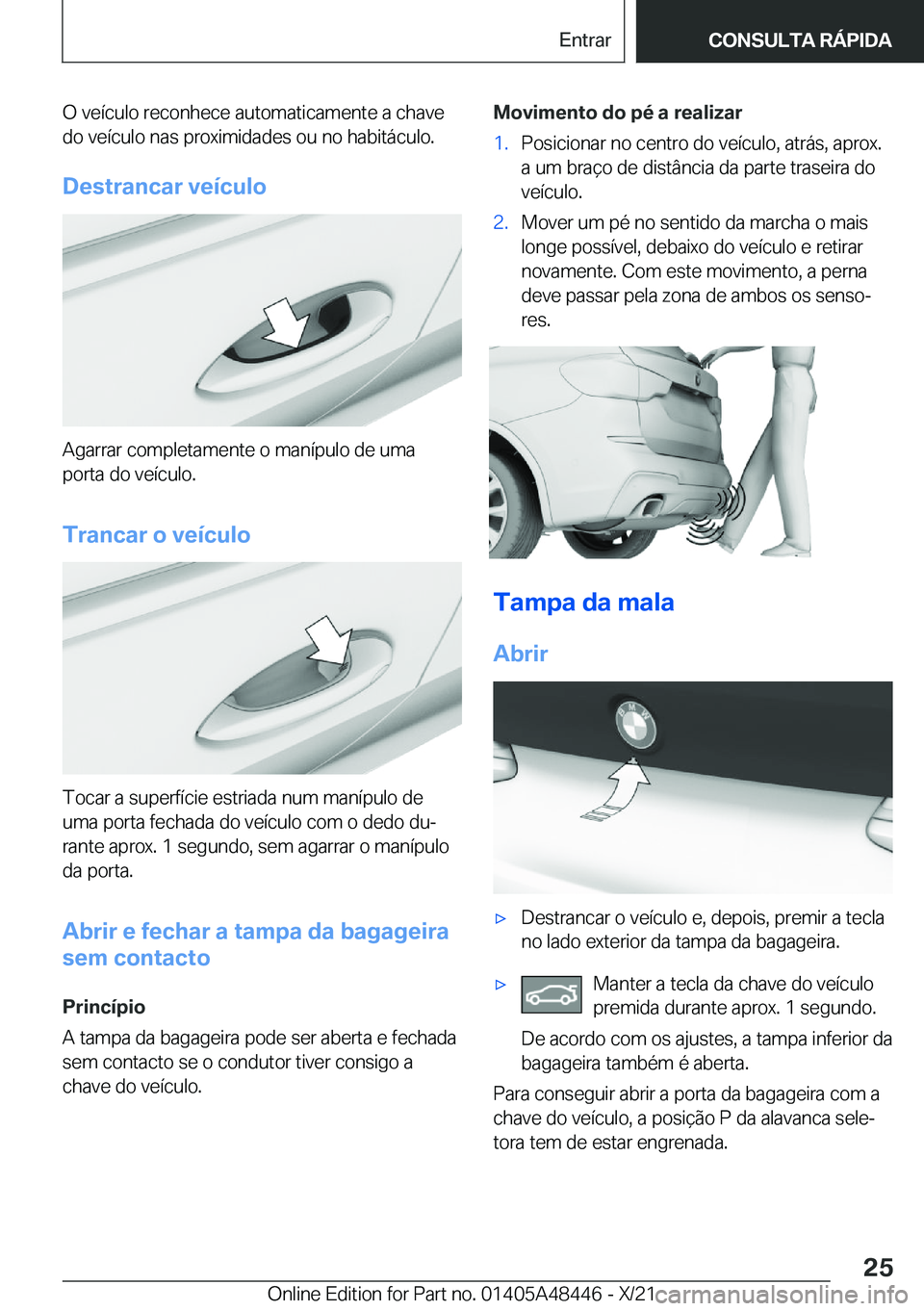 BMW X7 2022  Manual do condutor (in Portuguese) �O��v�e�