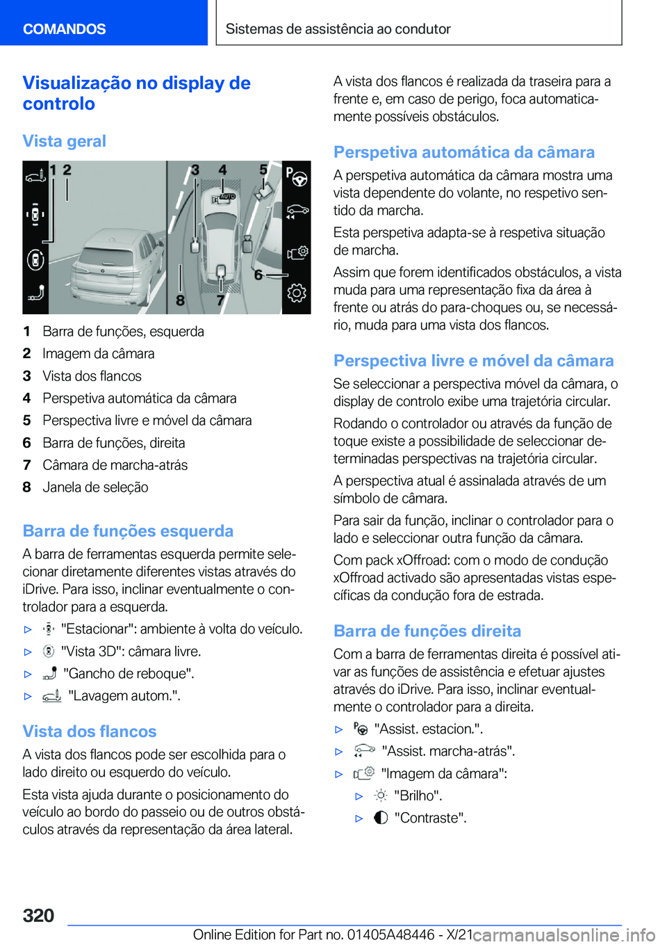 BMW X7 2022  Manual do condutor (in Portuguese) �V�i�s�u�a�l�i�z�a�