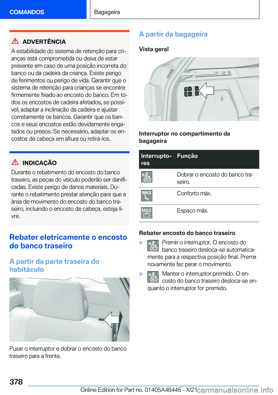 BMW X7 2022  Manual do condutor (in Portuguese) �A�D�V�E�R�T�