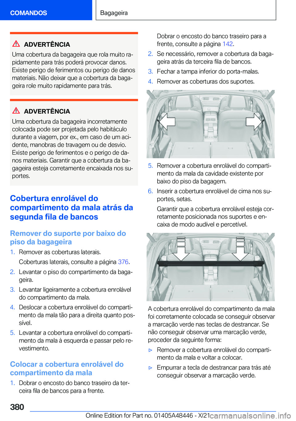 BMW X7 2022  Manual do condutor (in Portuguese) �A�D�V�E�R�T�