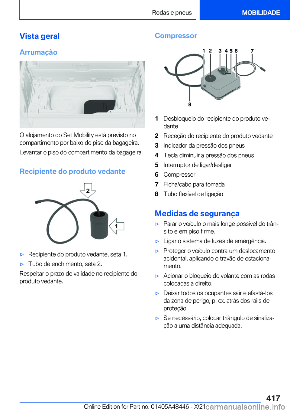 BMW X7 2022  Manual do condutor (in Portuguese) �V�i�s�t�a��g�e�r�a�l�A�r�r�u�m�a�