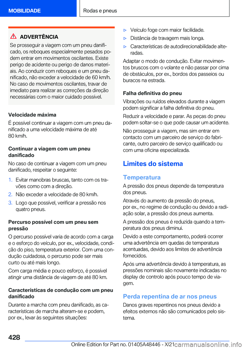 BMW X7 2022  Manual do condutor (in Portuguese) �A�D�V�E�R�T�