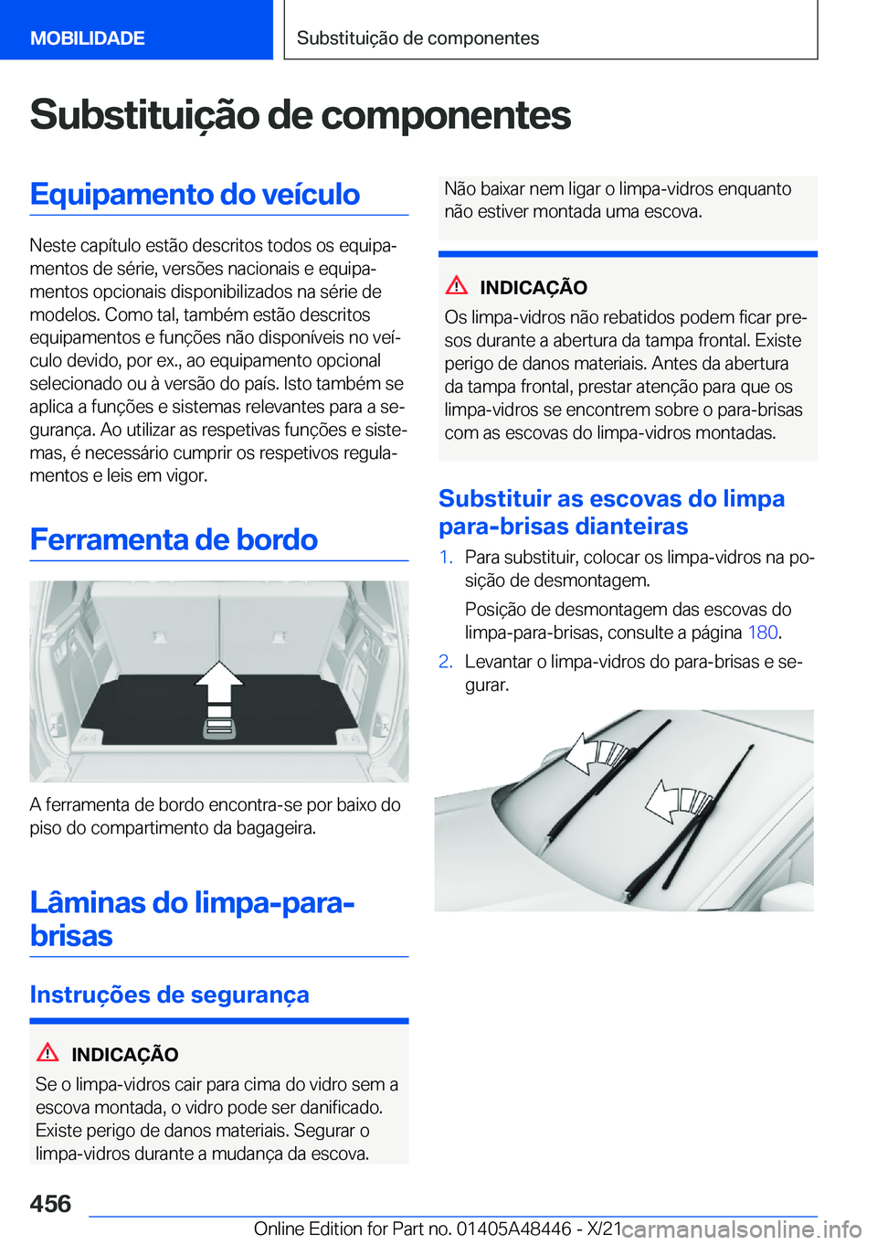BMW X7 2022  Manual do condutor (in Portuguese) �S�u�b�s�t�i�t�u�i�