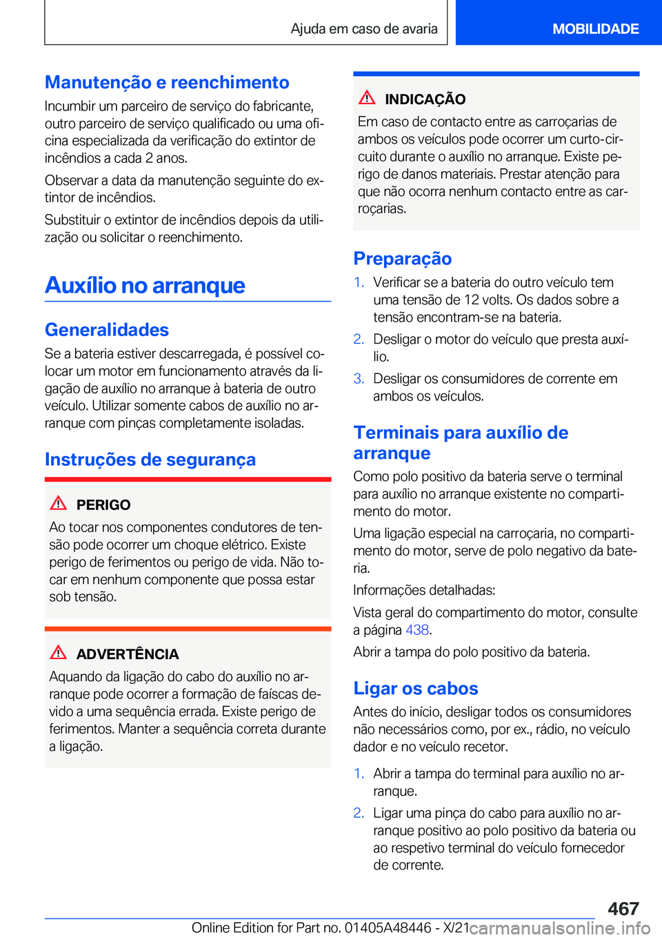 BMW X7 2022  Manual do condutor (in Portuguese) �M�a�n�u�t�e�n�