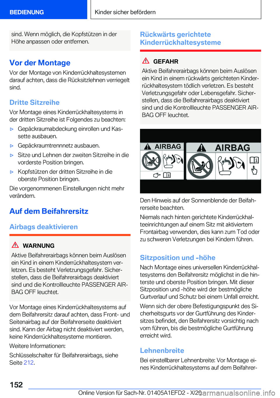 BMW X7 2021  Betriebsanleitungen (in German) �s�i�n�d�.��W�e�n�n��m�