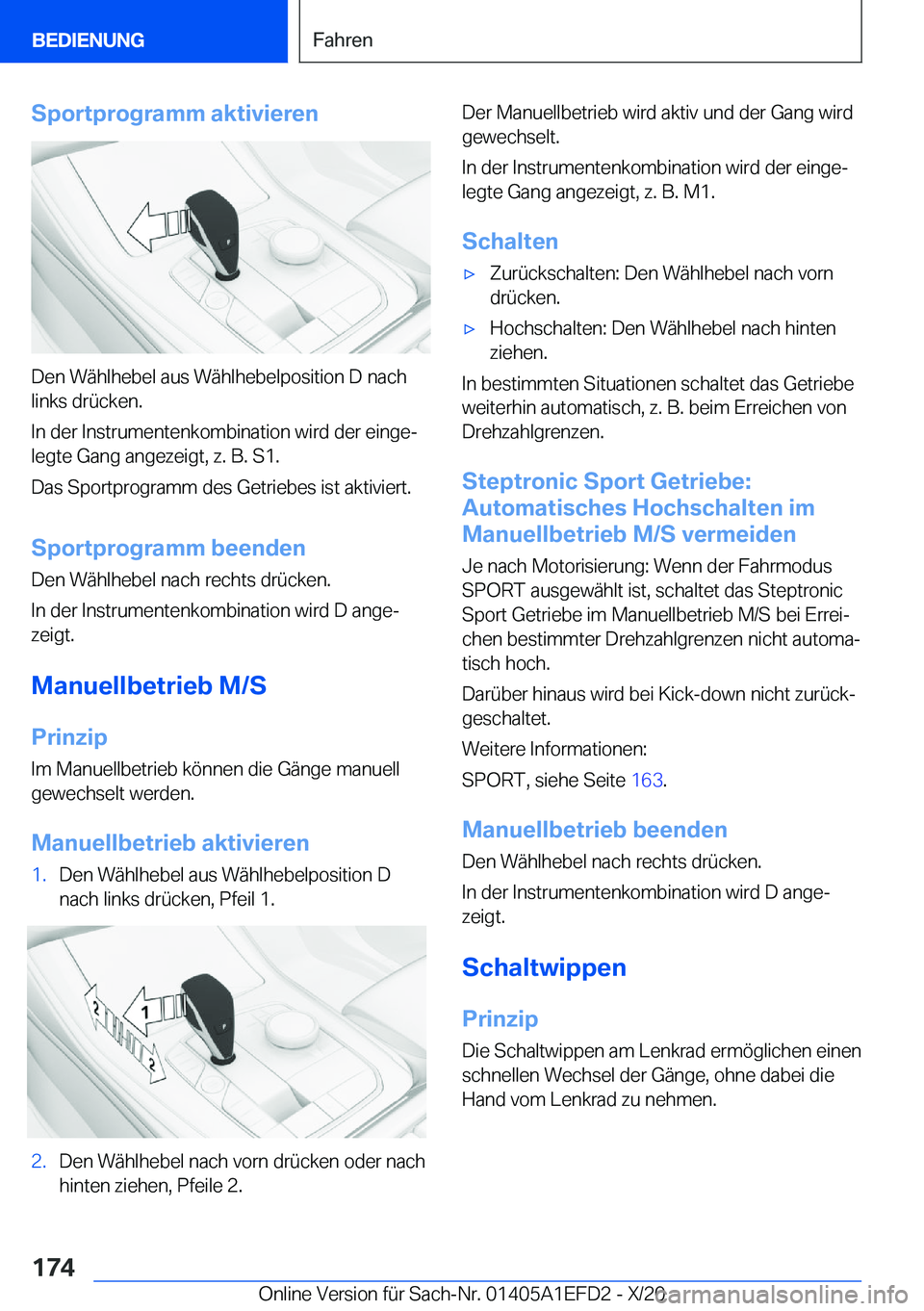 BMW X7 2021  Betriebsanleitungen (in German) �S�p�o�r�t�p�r�o�g�r�a�m�m��a�k�t�i�v�i�e�r�e�n
�D�e�n��W�