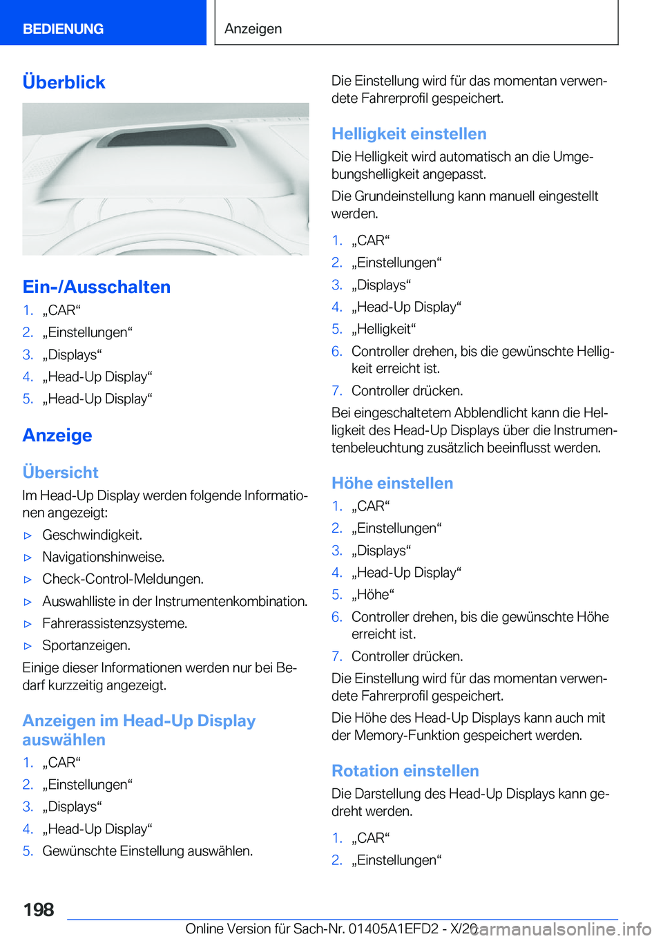 BMW X7 2021  Betriebsanleitungen (in German) �