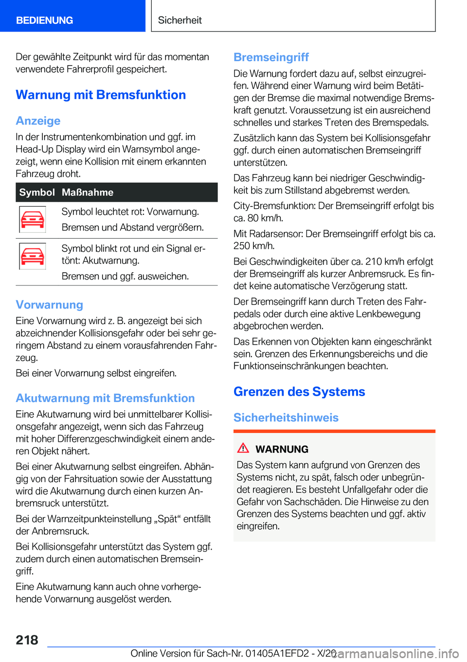 BMW X7 2021  Betriebsanleitungen (in German) �D�e�r��g�e�w�