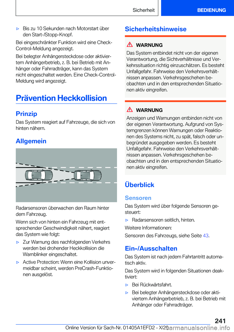 BMW X7 2021  Betriebsanleitungen (in German) x�B�i�s��z�u��1�0��S�e�k�u�n�d�e�n��n�a�c�h��M�o�t�o�r�s�t�a�r�t��