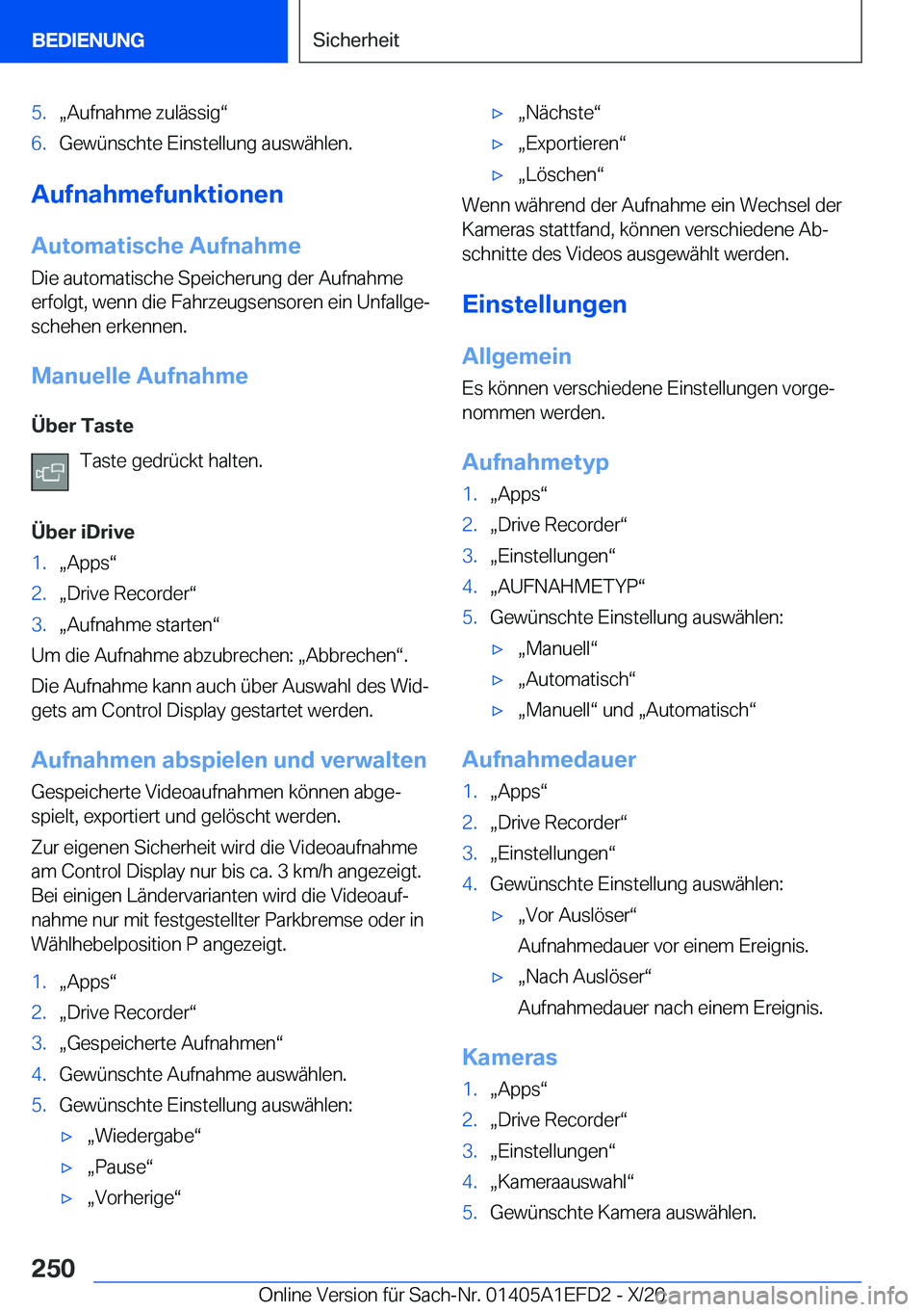 BMW X7 2021  Betriebsanleitungen (in German) �5�.x�A�u�f�n�a�h�m�e��z�u�l�