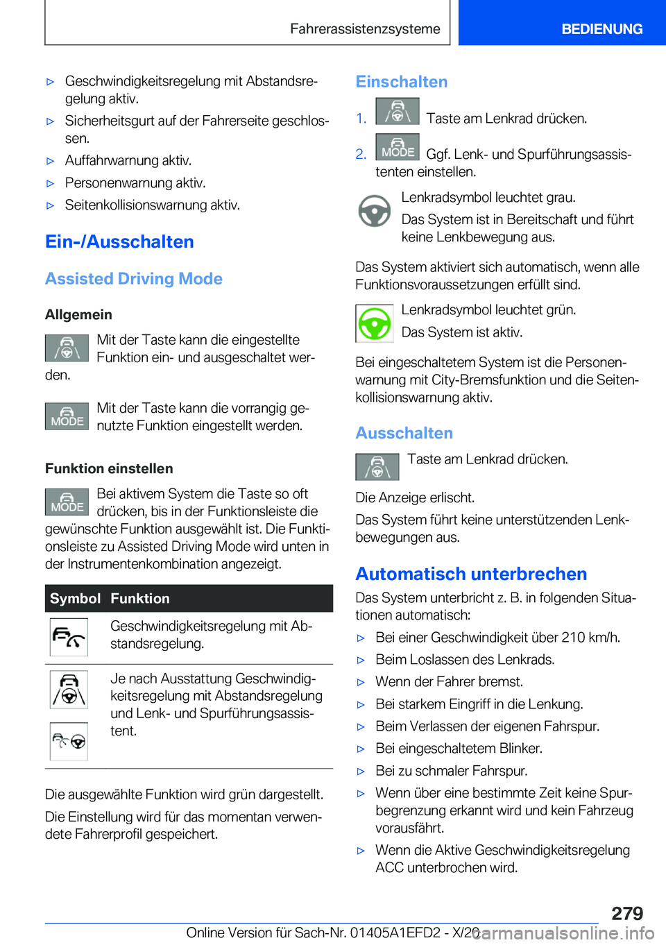 BMW X7 2021  Betriebsanleitungen (in German) x�G�e�s�c�h�w�i�n�d�i�g�k�e�i�t�s�r�e�g�e�l�u�n�g��m�i�t��A�b�s�t�a�n�d�s�r�ej�g�e�l�u�n�g��a�k�t�i�v�.x�S�i�c�h�e�r�h�e�i�t�s�g�u�r�t��a�u�f��d�e�r��F�a�h�r�e�r�s�e�i�t�e��g�e�s�c�h�l�o�sj