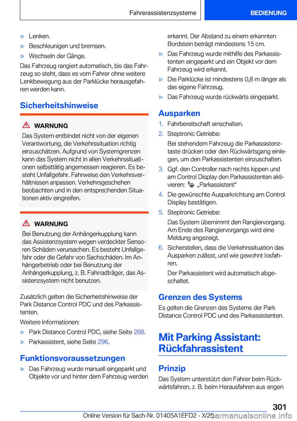 BMW X7 2021  Betriebsanleitungen (in German) x�L�e�n�k�e�n�.x�B�e�s�c�h�l�e�u�n�i�g�e�n��u�n�d��b�r�e�m�s�e�n�.x�W�e�c�h�s�e�l�n��d�e�r��G�